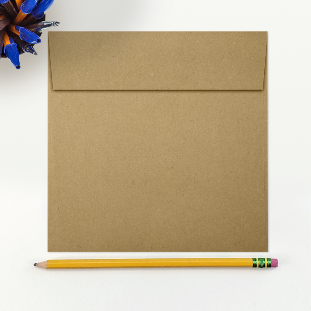 Grocery Bag 28lb 6 1/2 x 6 1/2 Square Envelopes with Peel & Seal