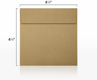 Grocery Bag 28lb 6 1/2 x 6 1/2 Square Envelopes with Peel & Seal