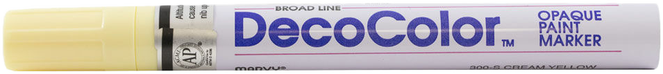 Cream Yellow Broad Line Opaque Paint Marker
