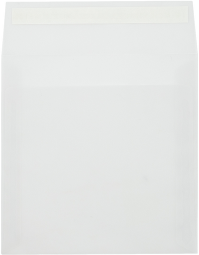 Clear Translucent 30lb 7 x 7 Square Envelopes with Peel & Seal