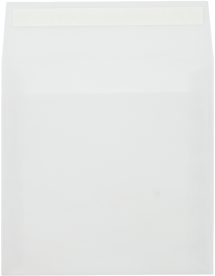 Clear Translucent 30lb 7 x 7 Square Envelopes with Peel & Seal