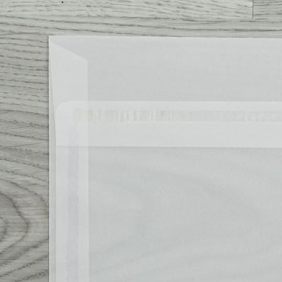 Clear Translucent 30lb 7 x 7 Square Envelopes with Peel & Seal