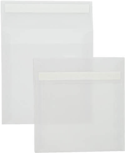 Clear Translucent 30lb 7 x 7 Square Envelopes with Peel & Seal