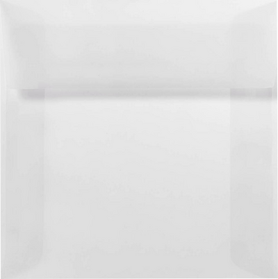 Clear Translucent 30lb 7 x 7 Square Envelopes with Peel & Seal