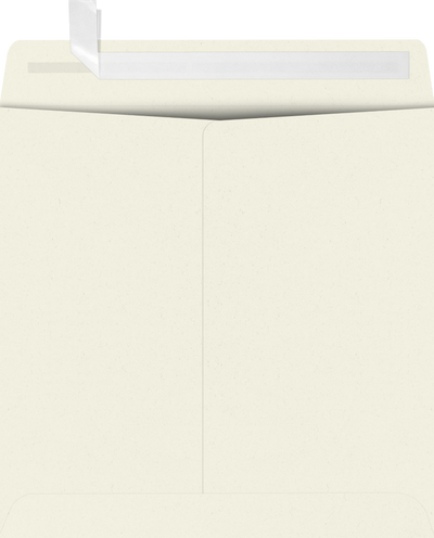 Natural White 28lb Cougar 7 1/2 x 7 1/2 Square Premium Envelopes with Peel & Seal