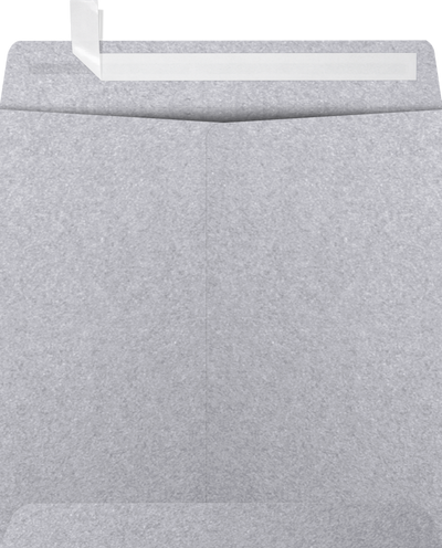 Silver Metallic 32lb 7 1/2 x 7 1/2 Square Envelopes with Peel & Seal