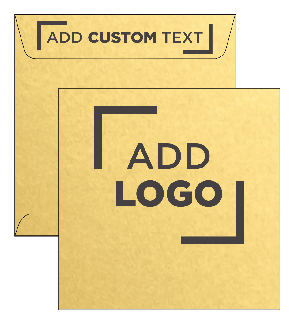 Gold Metallic 32lb 7 1/2 x 7 1/2 Square Envelopes with Peel & Seal