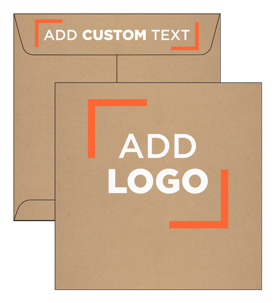 Grocery Bag 28lb 7 1/2 x 7 1/2 Square Envelopes with Peel & Seal