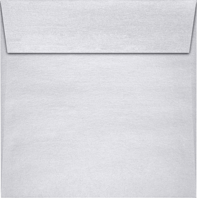 Silver Metallic 32lb 8 x 8 Square Envelopes with Peel & Seal