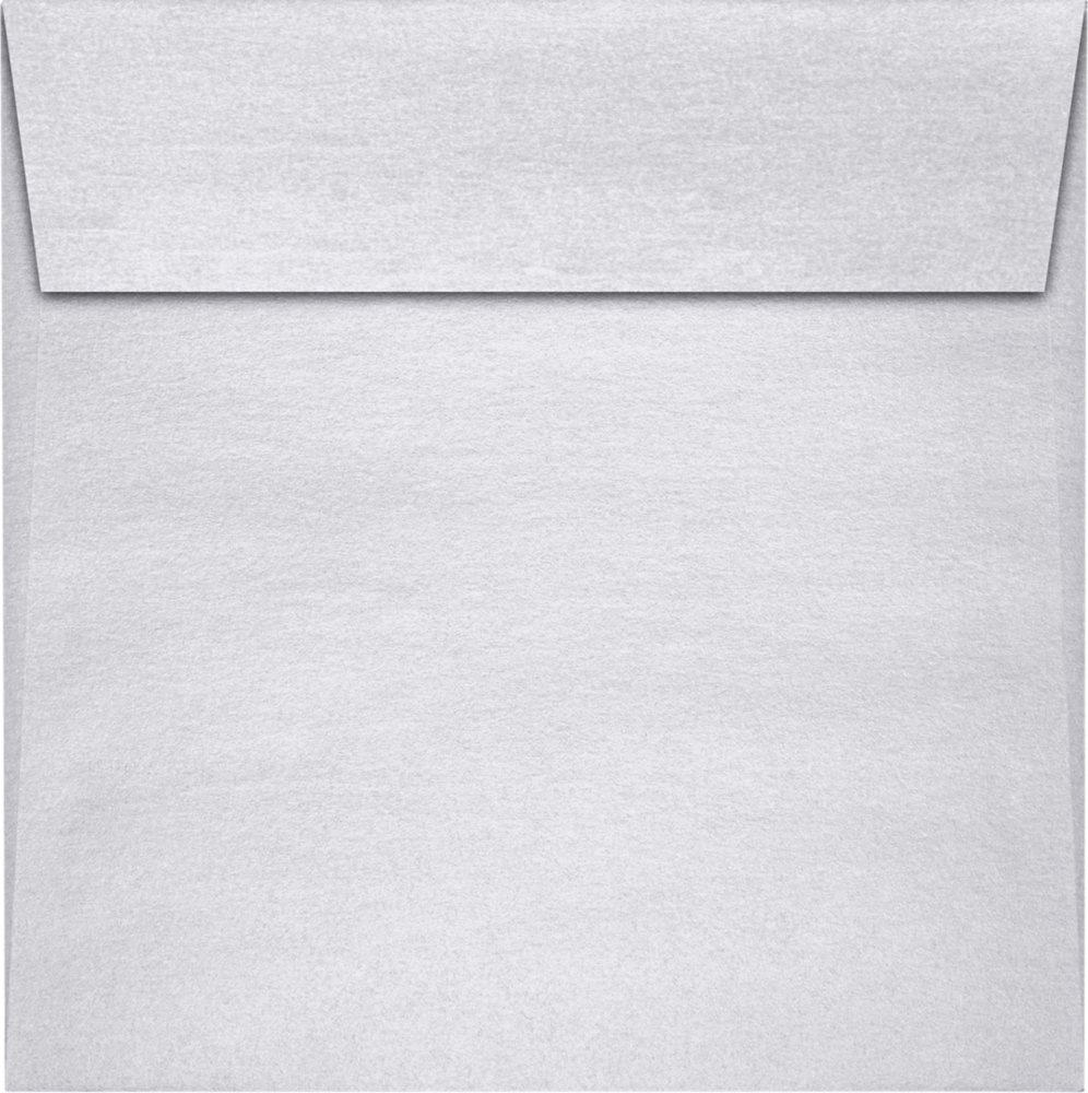 Silver Metallic 32lb 8 x 8 Square Envelopes with Peel & Seal