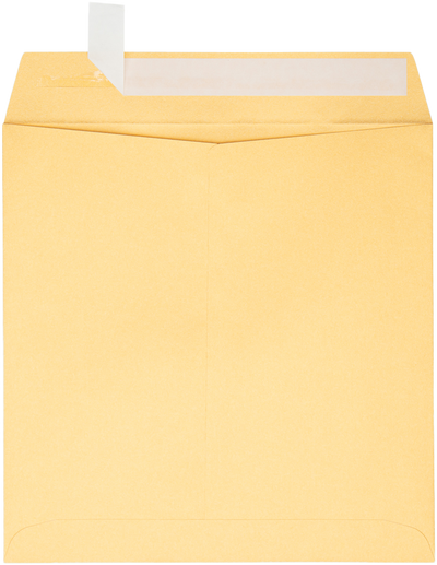 Gold Metallic 32lb 8 x 8 Square Envelopes with Peel & Seal