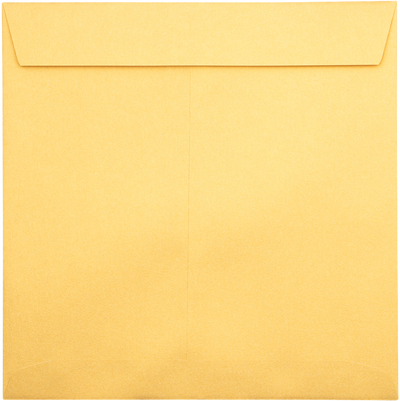 Gold Metallic 32lb 8 x 8 Square Envelopes with Peel & Seal