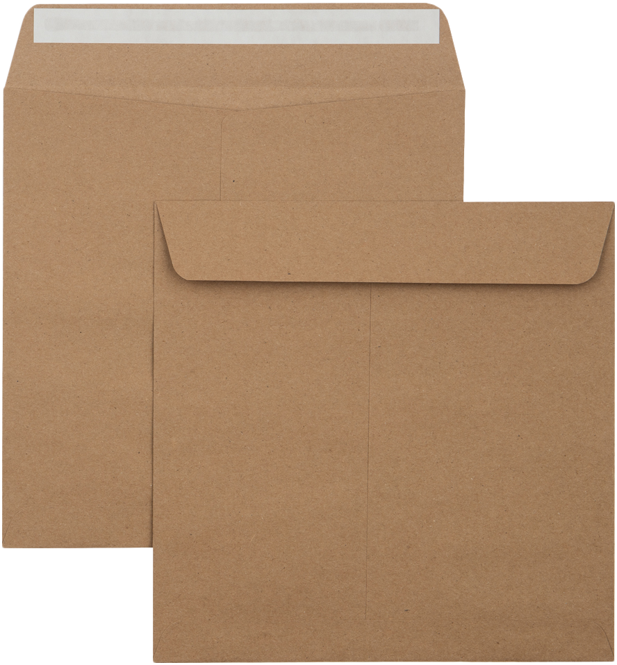 Grocery Bag 28lb 8 x 8 Square Envelopes with Peel & Seal
