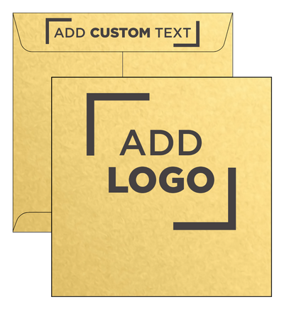 Gold Metallic 32lb 8 1/2 x 8 1/2 Square Envelopes with Peel & Seal