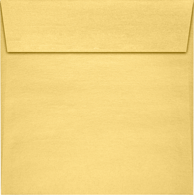 Gold Metallic 32lb 8 1/2 x 8 1/2 Square Envelopes with Peel & Seal