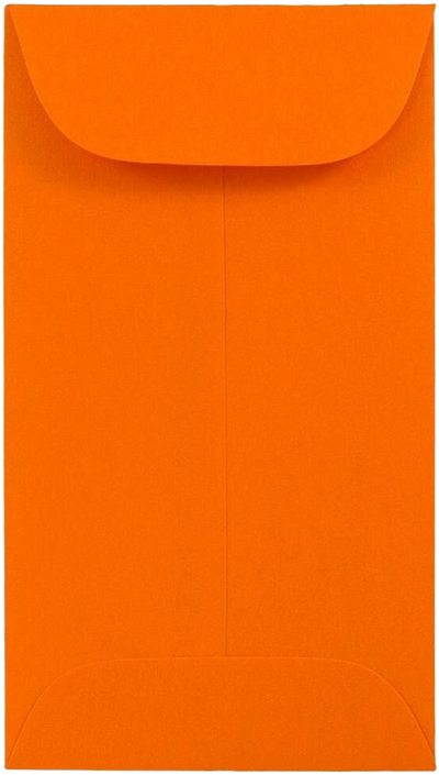 Mandarin Orange 32lb #6 Coin Envelopes (3 3/8 x 6)