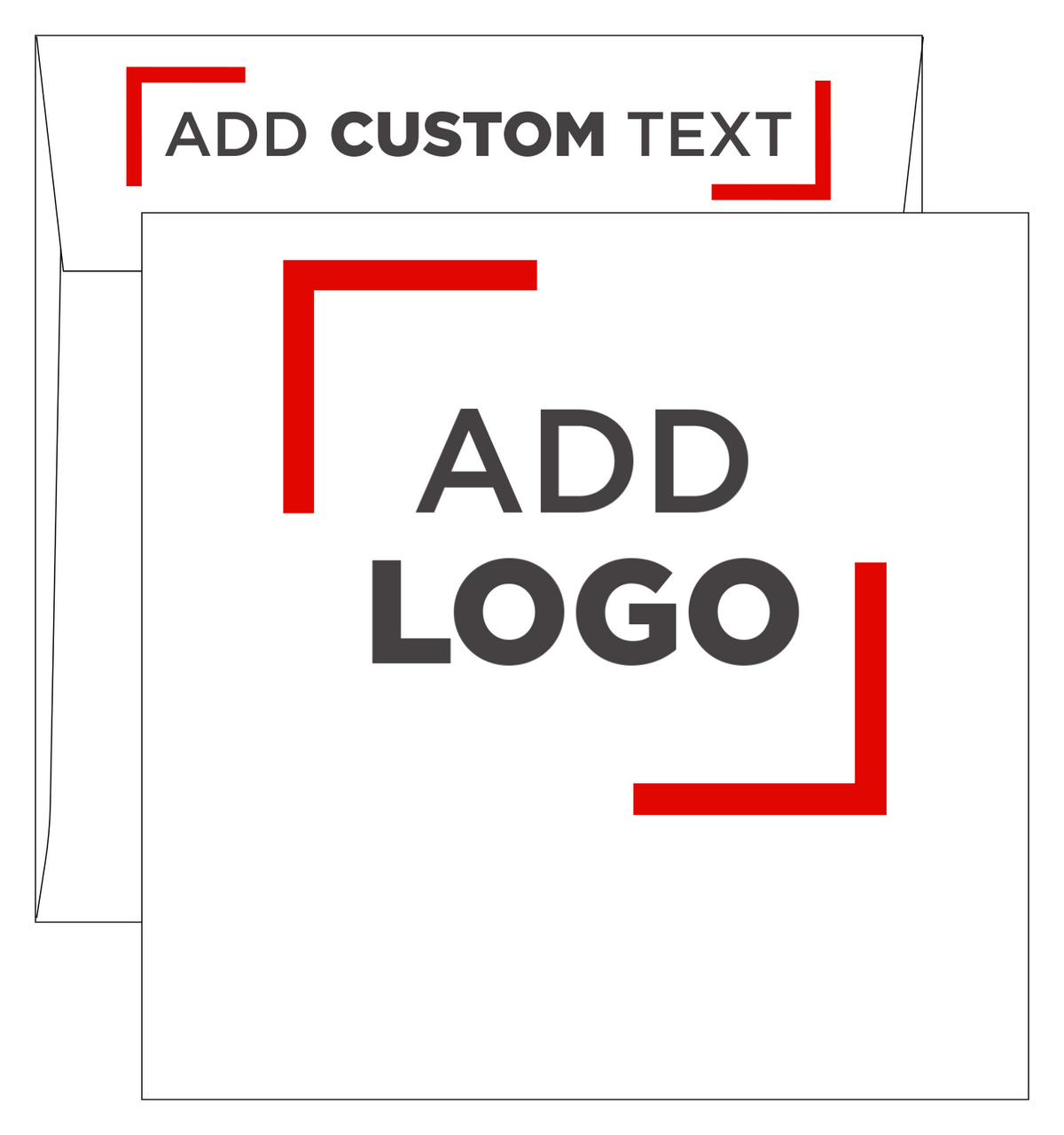 White 28lb 12 1/2 x 12 1/2 Square Envelopes with Peel & Seal