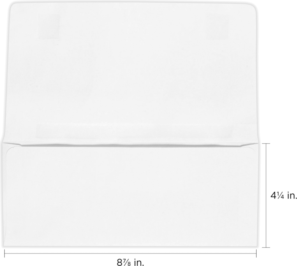 White Remittance 24lb 2-Way Envelopes (4 1/4 x 8 7/8 Closed)