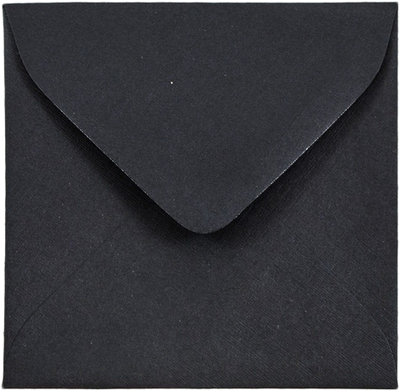 Black Linen 32lb 3 1/8 x 3 1/8 Square Envelopes