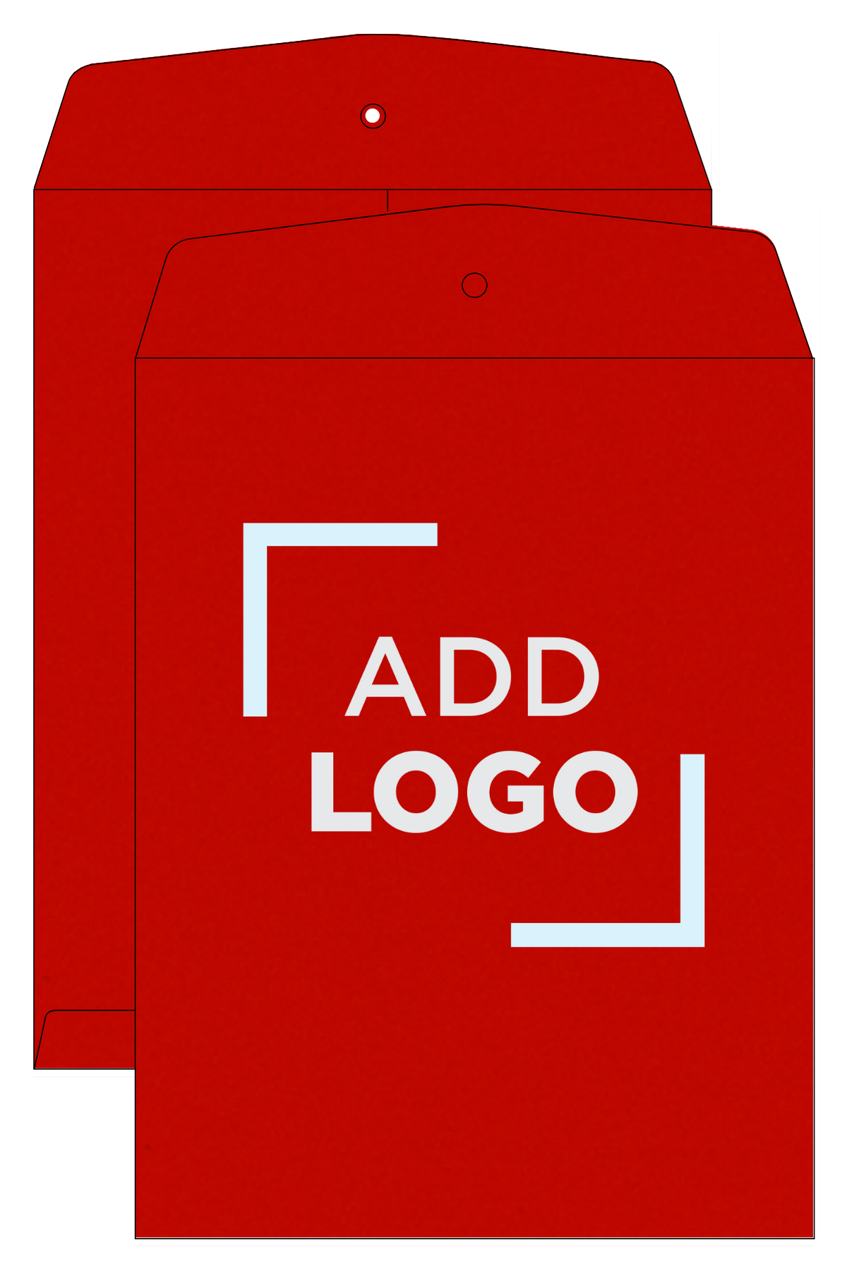 Red 24lb 10 x 13 Open End Envelopes with Clasp