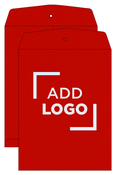 Red 24lb 10 x 13 Open End Envelopes with Clasp