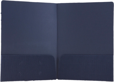 Navy Blue Corrugated Folders