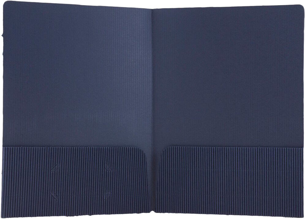 Navy Blue Corrugated Folders