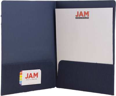 Navy Blue Corrugated Folders