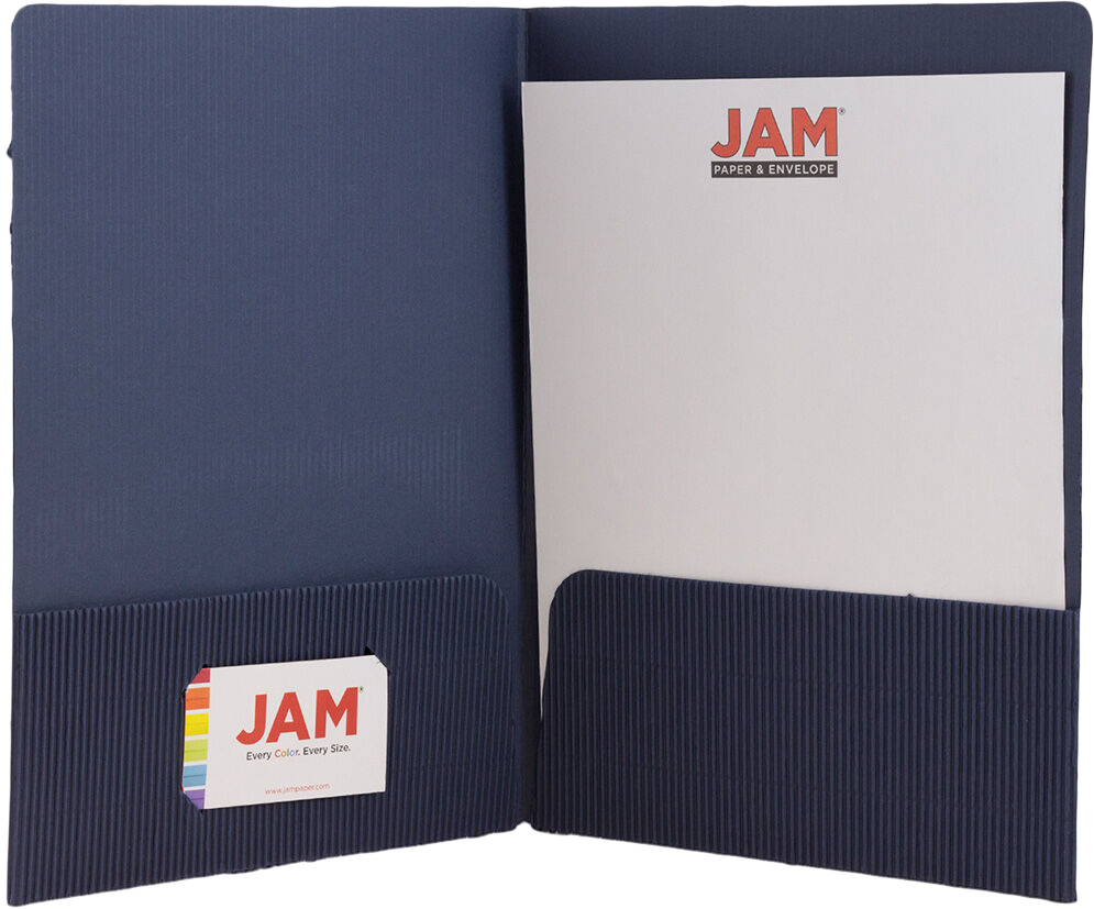 Navy Blue Corrugated Folders