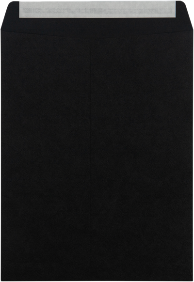 Smooth Midnight Black 32lb 10 x 13 Open End Envelopes with Peel & Seal