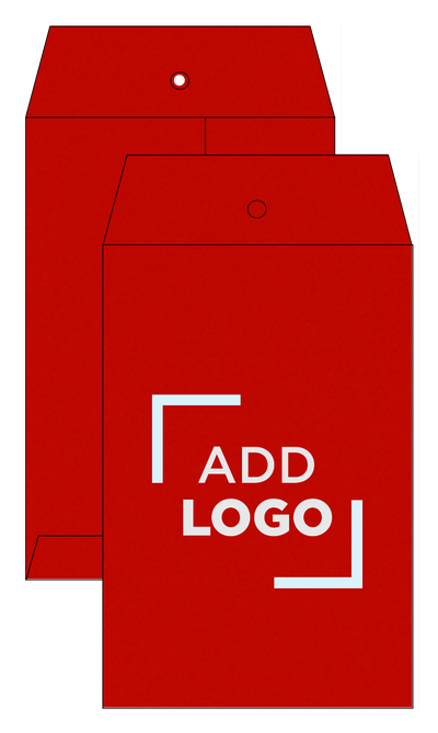 Red 24lb 6 x 9 Open End Envelopes with Clasp