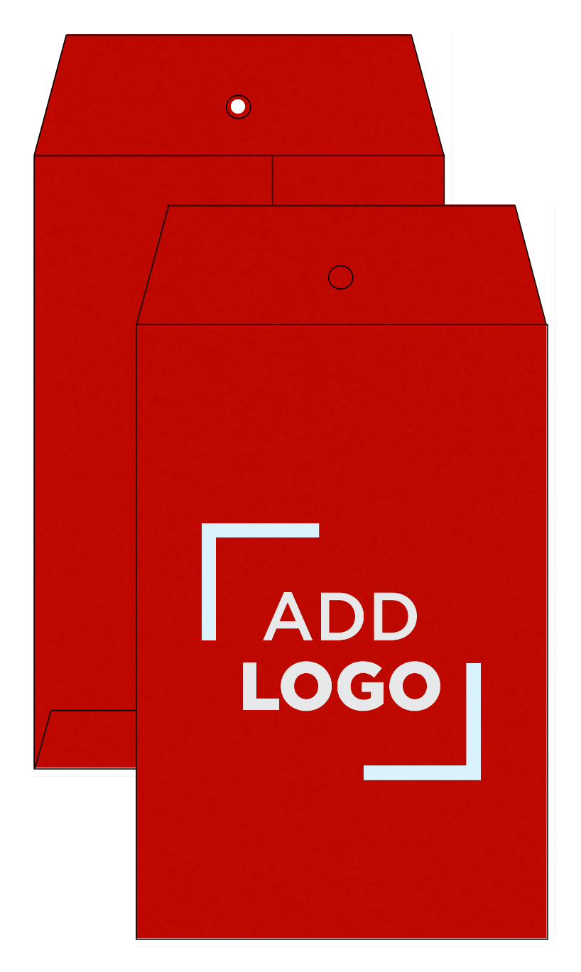 Red 24lb 6 x 9 Open End Envelopes with Clasp