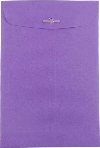 Violet Grape Purple 24lb 6 x 9 Open End Envelopes with Clasp