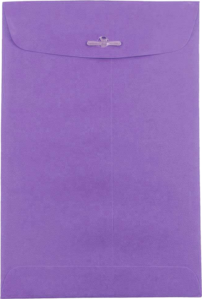 Violet Grape Purple 24lb 6 x 9 Open End Envelopes with Clasp