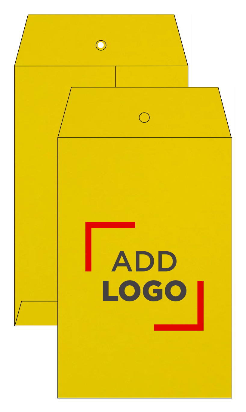 Yellow 24lb 6 x 9 Open End Envelopes with Clasp