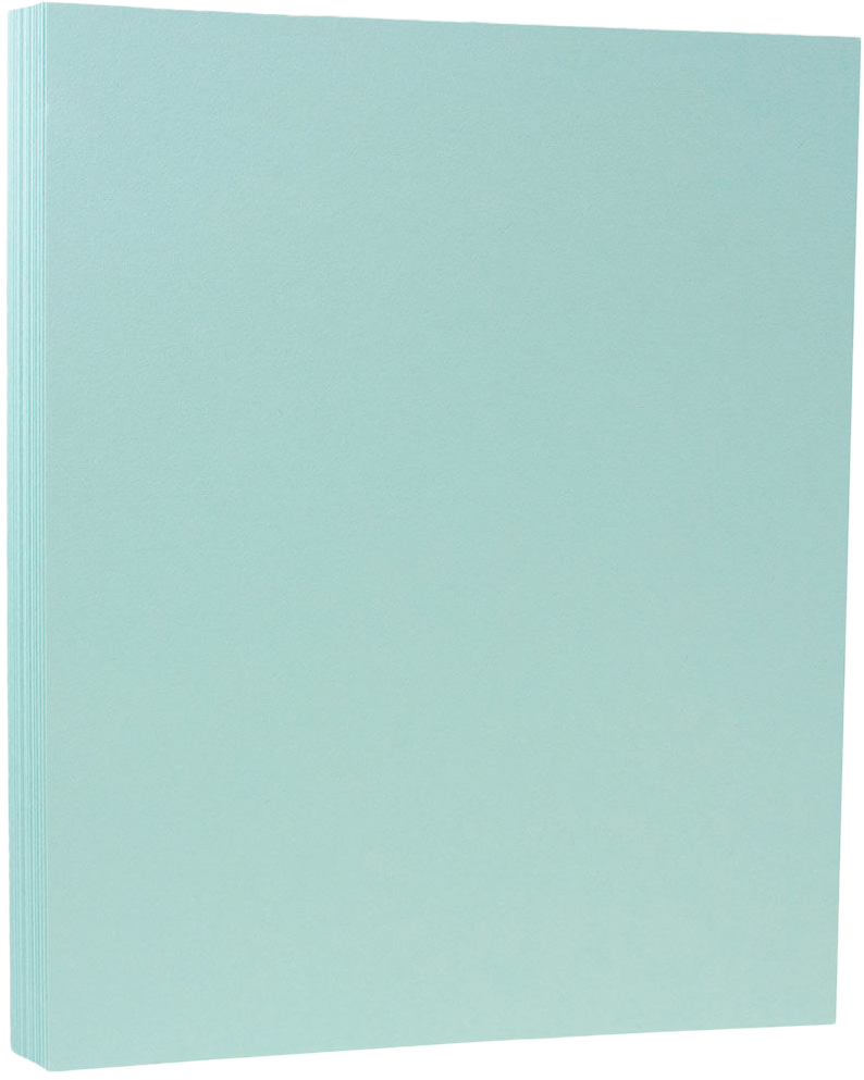 Seafoam Aqua Blue 100lb 8 1/2 x 11 Cardstock