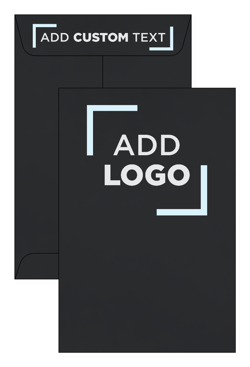 Smooth Midnight Black 32lb 6 x 9 Open End Envelopes