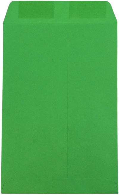 Holiday Green 24lb 6 x 9 Open End Envelopes