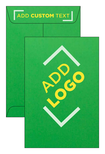 Holiday Green 24lb 6 x 9 Open End Envelopes