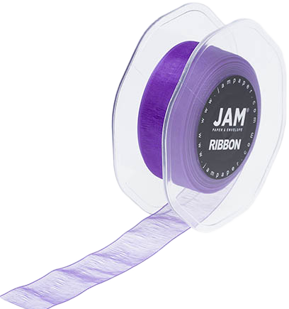 Purple 7/8 Inch x 25 Yards Sheer Ribbon