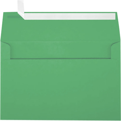 Holiday Green 32lb A9 Invitation Envelopes (5 3/4 x 8 3/4) with Peel & Seal