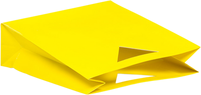 Yellow Medium Glossy Gift Bags with Die-Cut Handles (12 x 12 x 4)