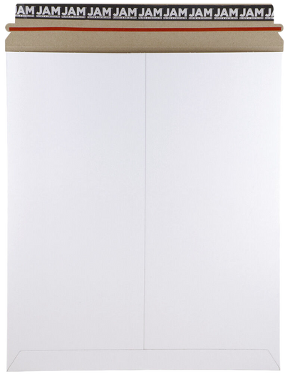 White 130lb 12 3/4 x 15 Photo Mailer Envelopes with Peel & Seal