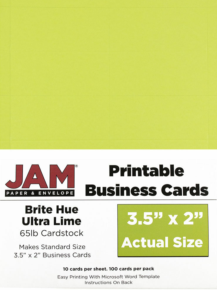 Wasabi Printable Business Cards - 100 Pack