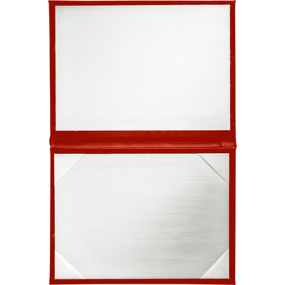 8 1/2 x 10 1/2 Landscape Padded Diploma Covers (Holds 8 x 10 Document) - Red