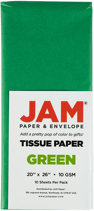 Green Tissue Paper (20 x 26) - 10 Sheets