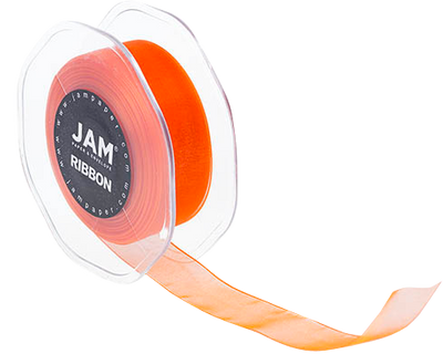 Orange Sheer Ribbon 7/8 Inch x 25 Yards Sheer Ribbon