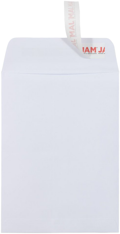 White 28lb 5 1/2 x 7 1/2 Open End Envelopes with Peel & Seal