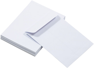 White 28lb 5 1/2 x 7 1/2 Open End Envelopes with Peel & Seal