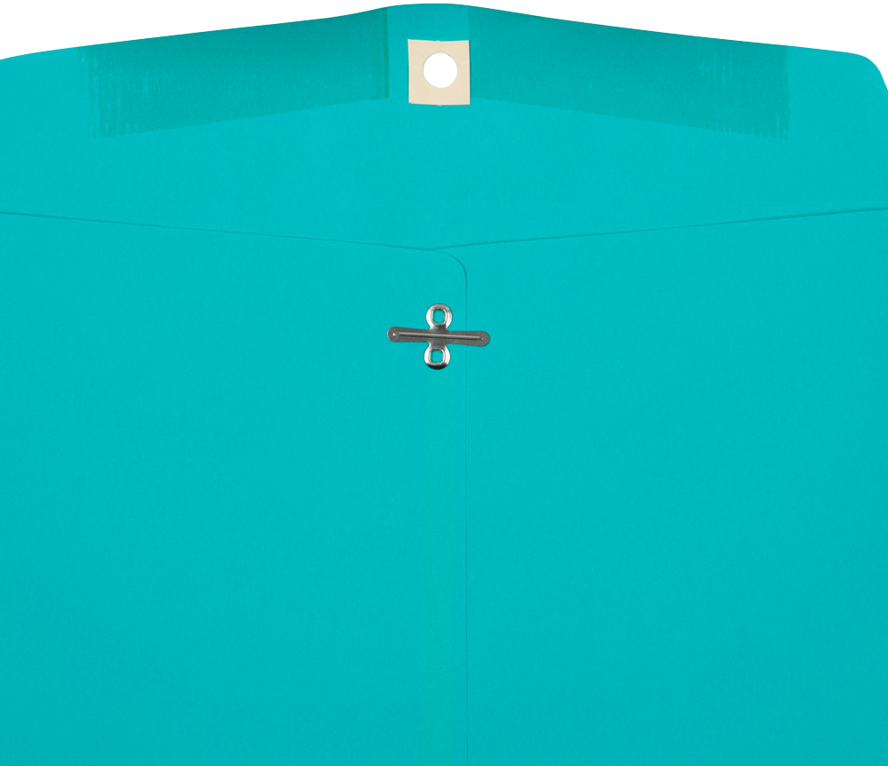 Sea Blue 24lb 10 x 13 Open End Envelopes with Clasp